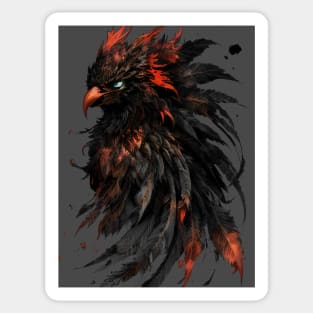 Feathers and Fire - Fabled Phoenix Bird Sticker